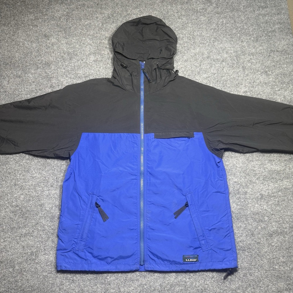 1980s LLBean Color Block women's hooded Jacket size Medium Regular